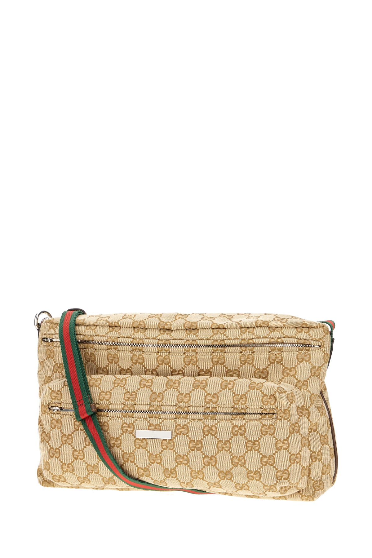 Gucci Borsa a tracolla Tag media in tela GG sabbia/marrone, view 2