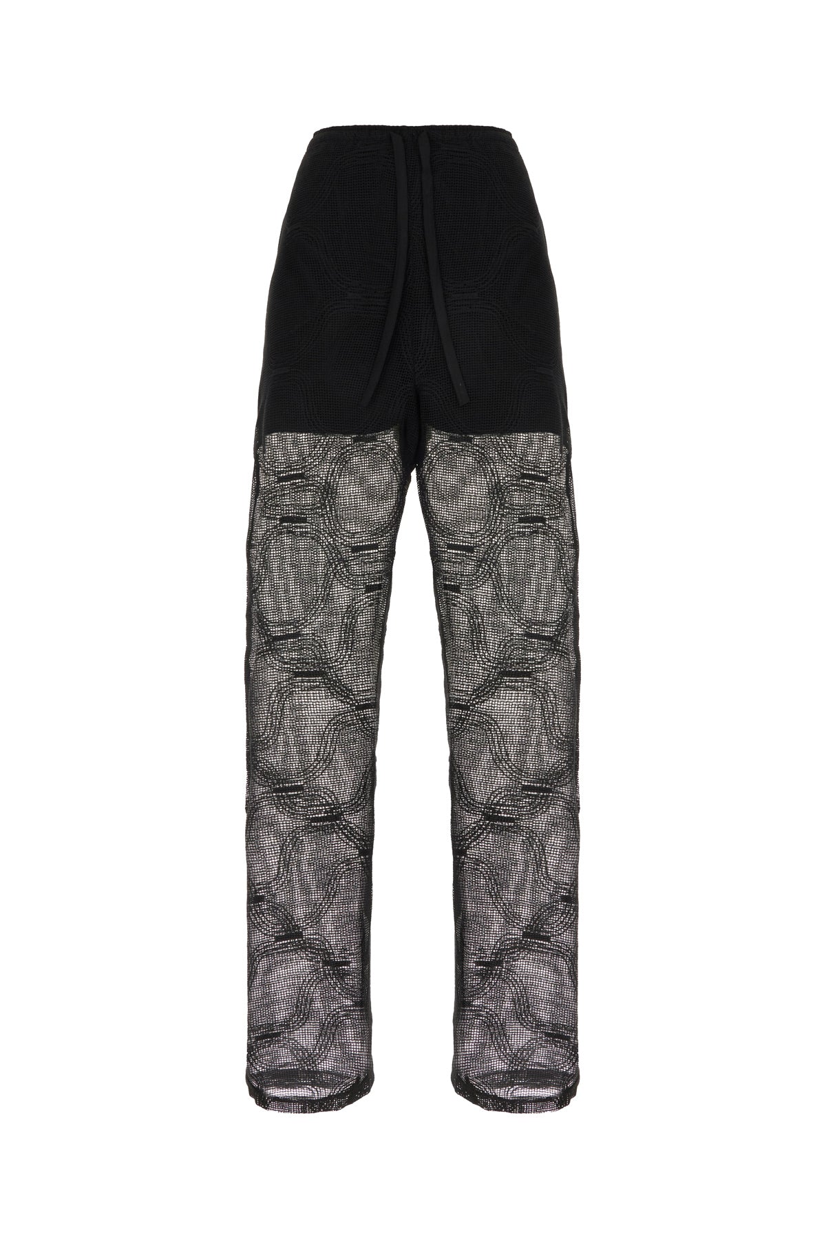 ALPHA STUDIO Pantalone in crochet nero