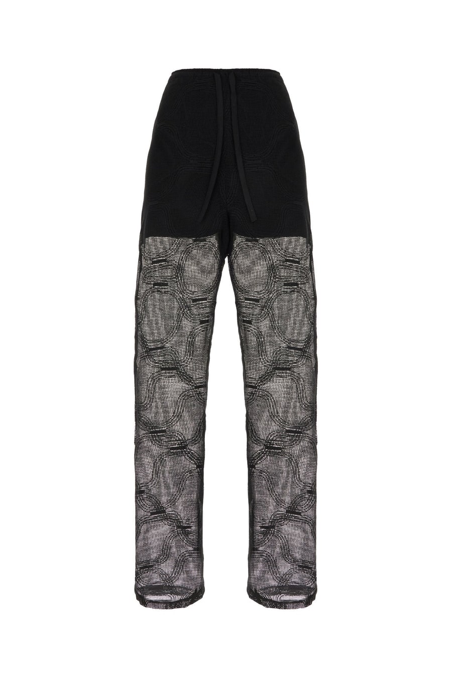 ALPHA STUDIO Pantalone in crochet nero