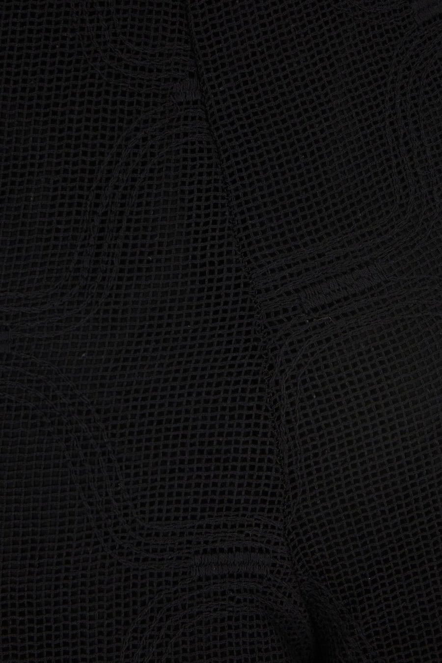 ALPHA STUDIO Pantalone in crochet nero, view 3