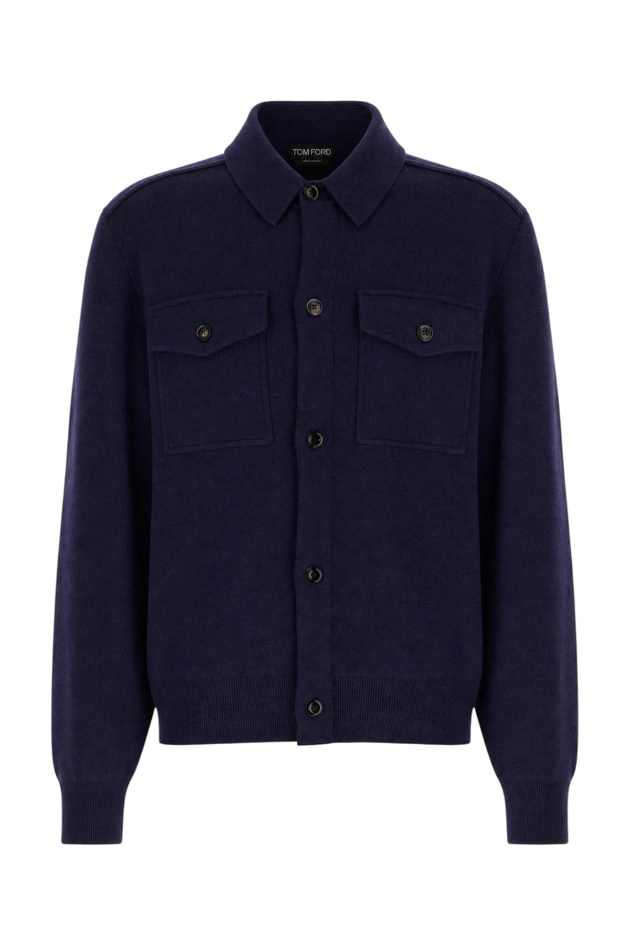 Tom Ford Cardigan in misto lana stretch blu
