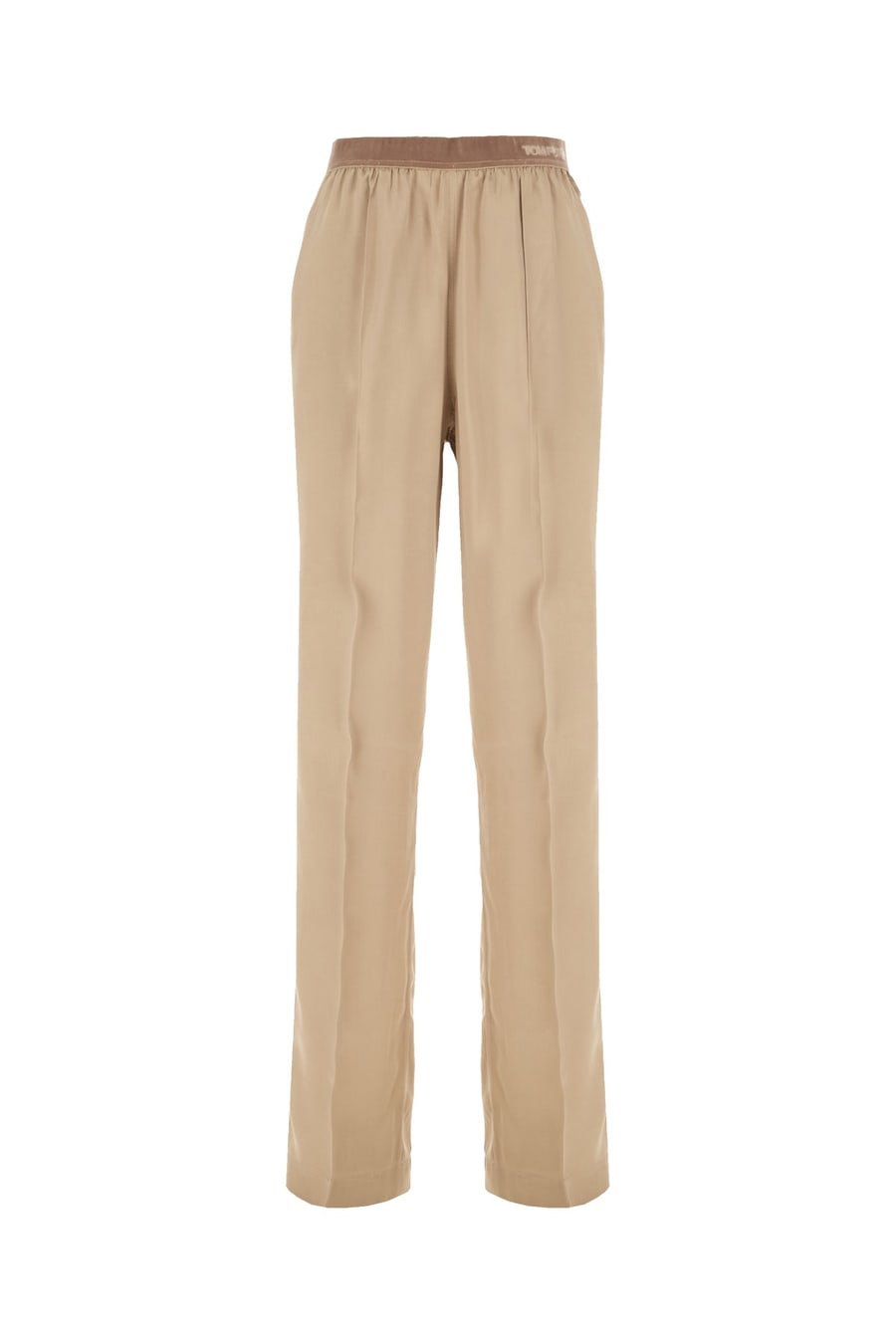 Tom Ford Pantalone in seta beige