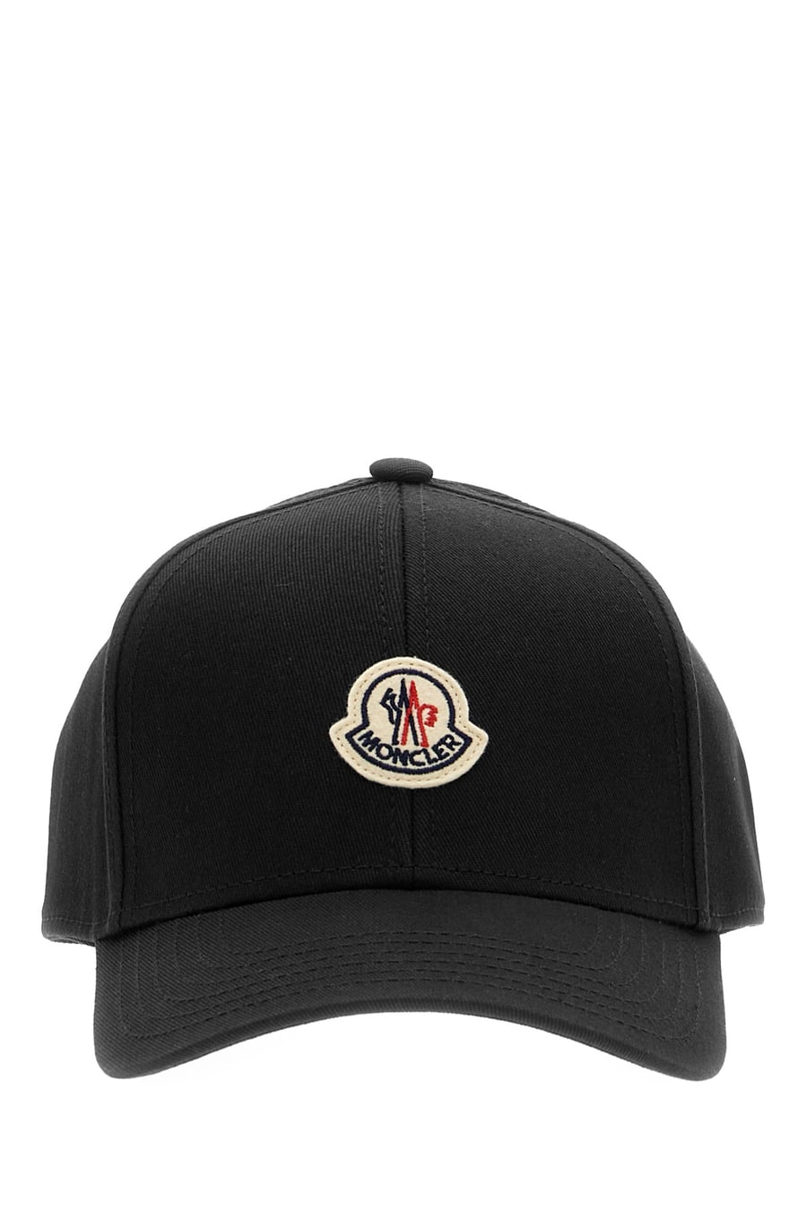 Moncler Cappello da baseball in cotone nero
