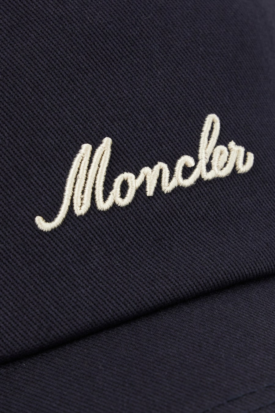 Moncler Cappello da baseball in cotone blu notte, view 4