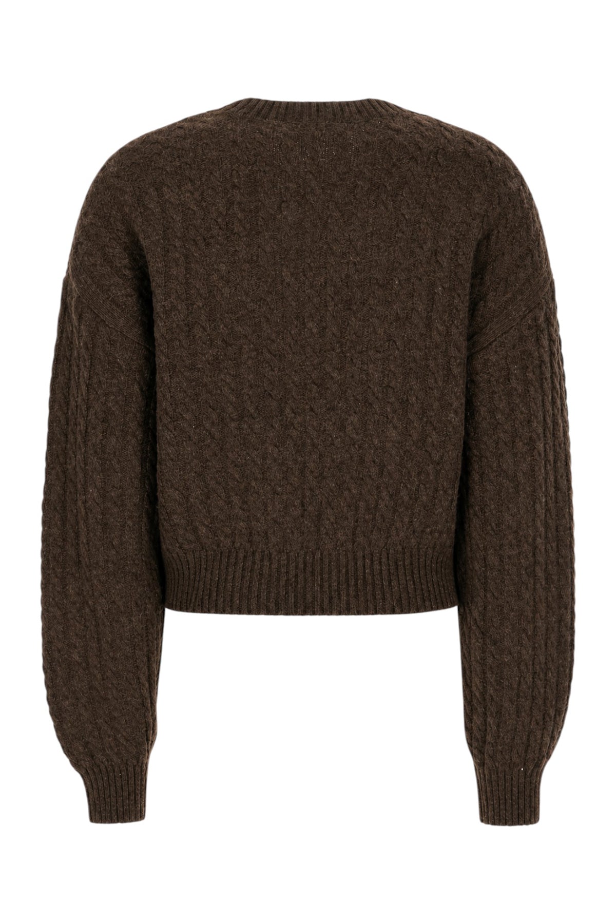 ROTATE Maglione in misto lana cioccolato, view 2
