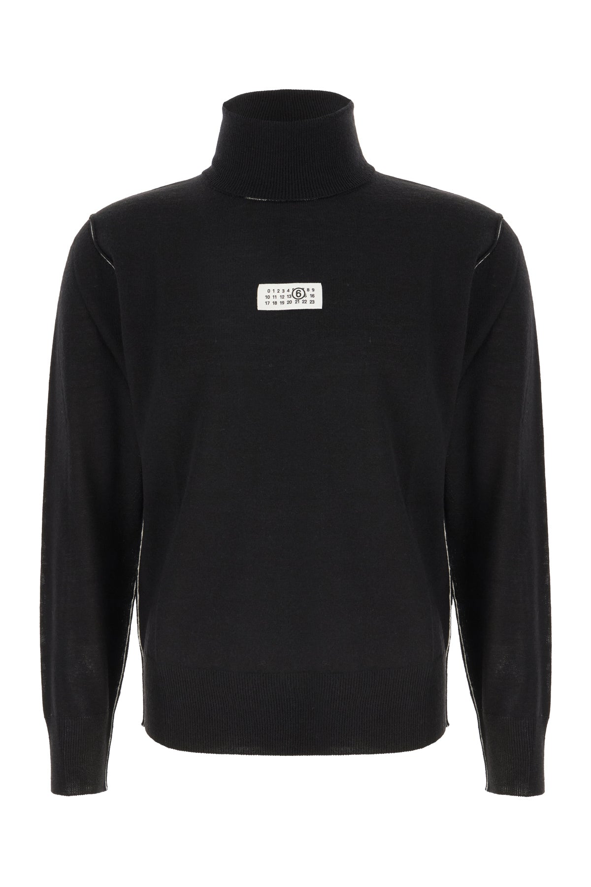MM6 Maglione in misto lana nera