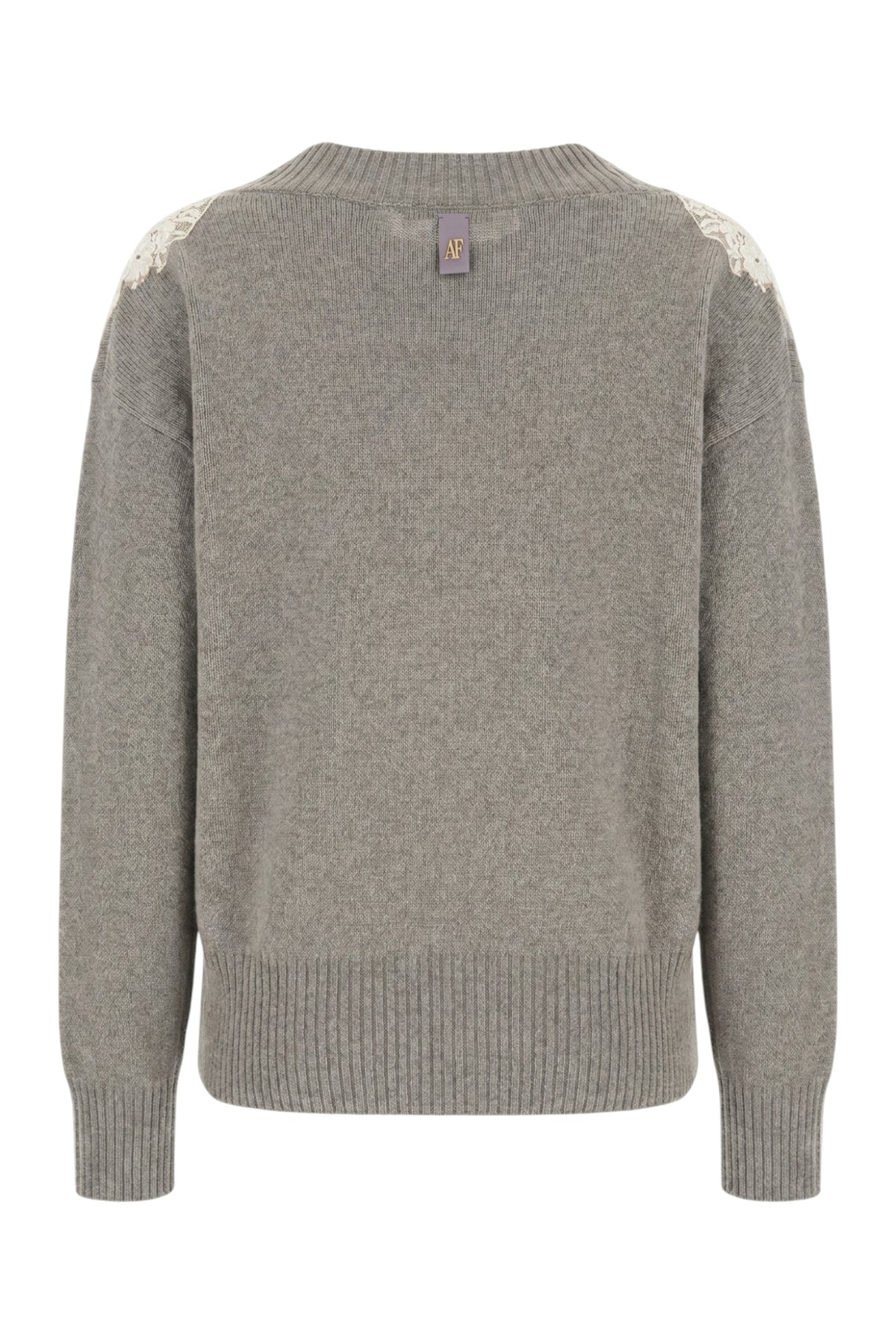 ALBERTA FERRETTI Maglione in misto cashmere grigio, view 2
