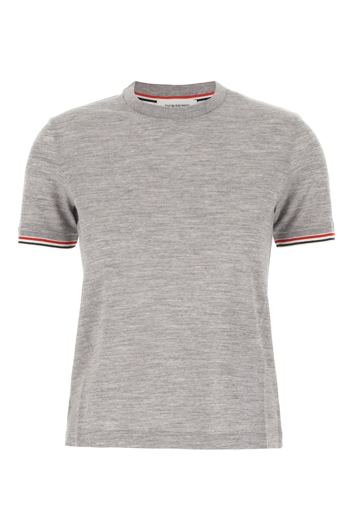 Thom Browne T-shirt in misto lana grigio
