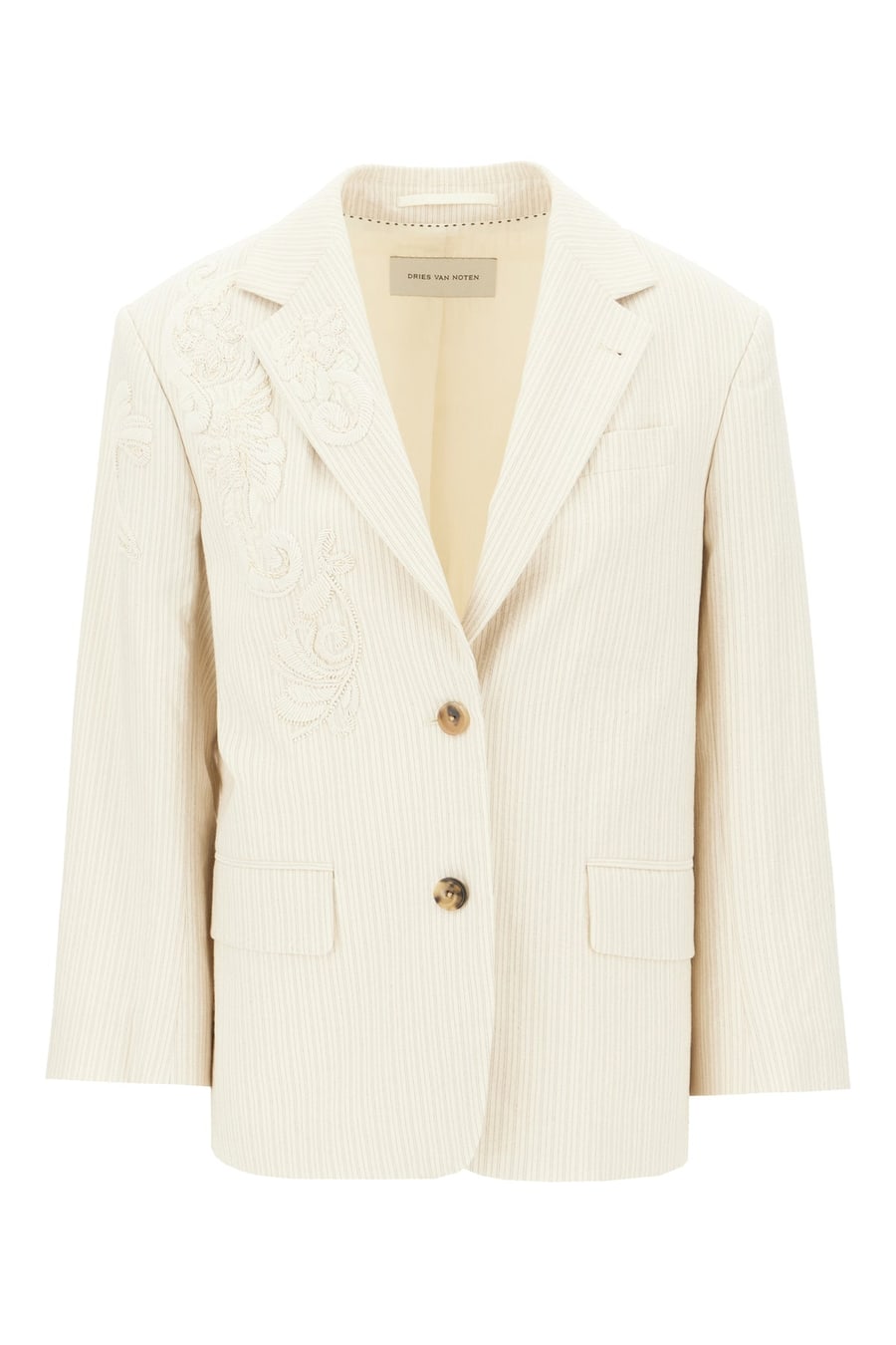 Dries Van Noten Giacca in misto cotone ricamato