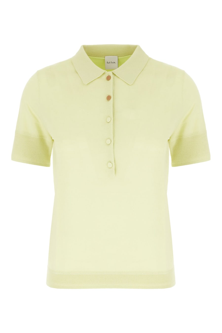 PAUL SMITH Polo in misto lana lime