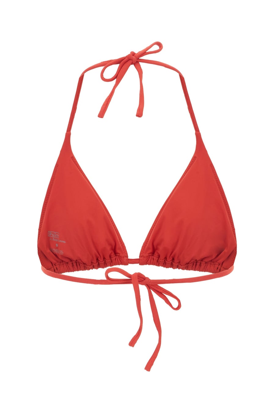 Polo Ralph Lauren Top bikini in nylon stretch rosso, view 2