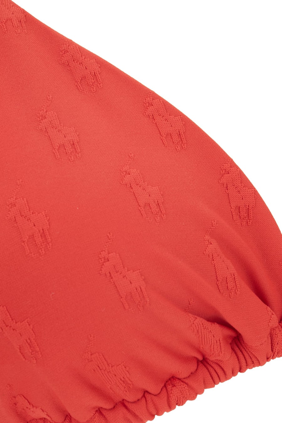 Polo Ralph Lauren Top bikini in nylon stretch rosso, view 3