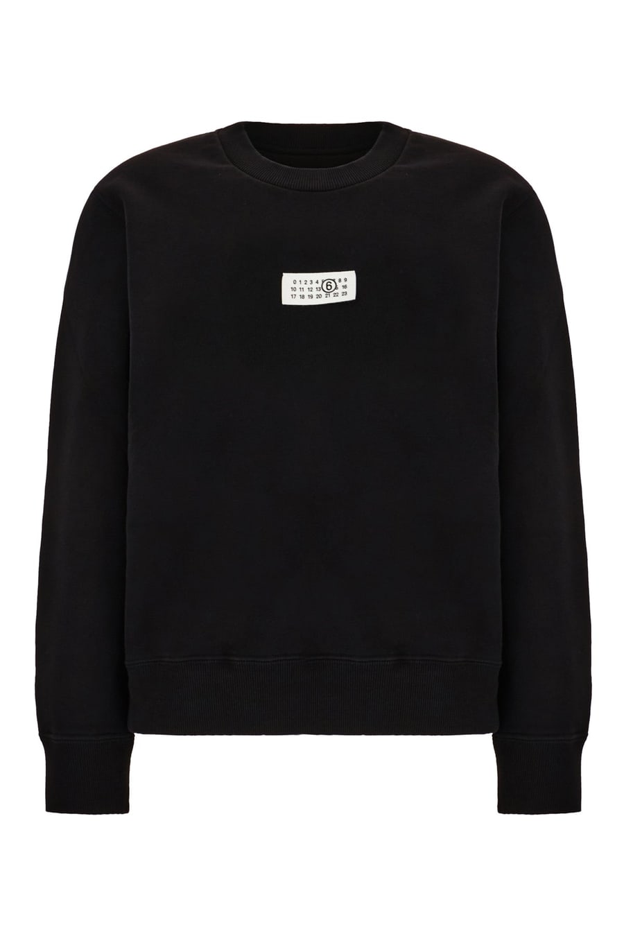 MM6 Felpa in cotone nero