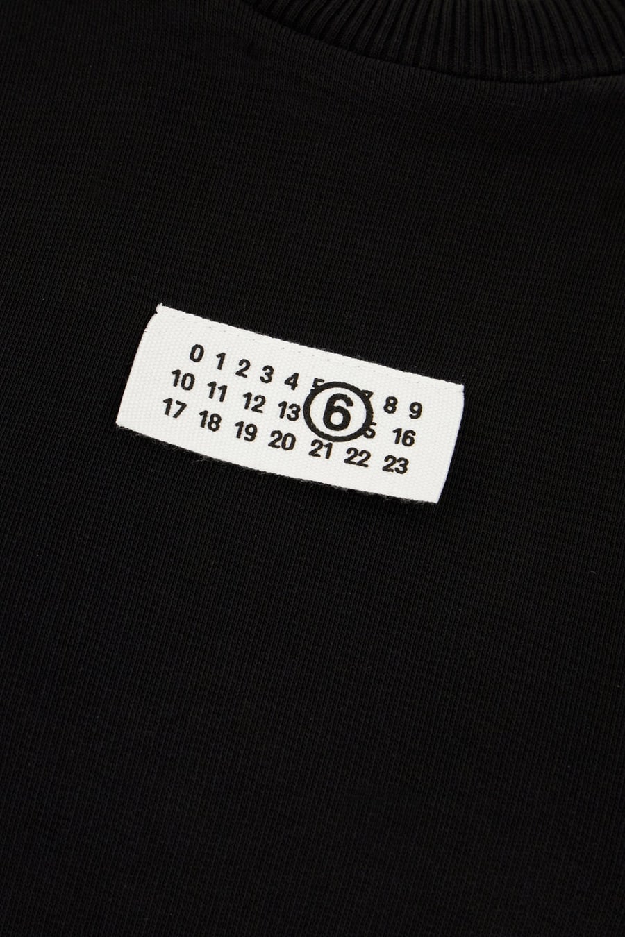 MM6 Felpa in cotone nero, view 3