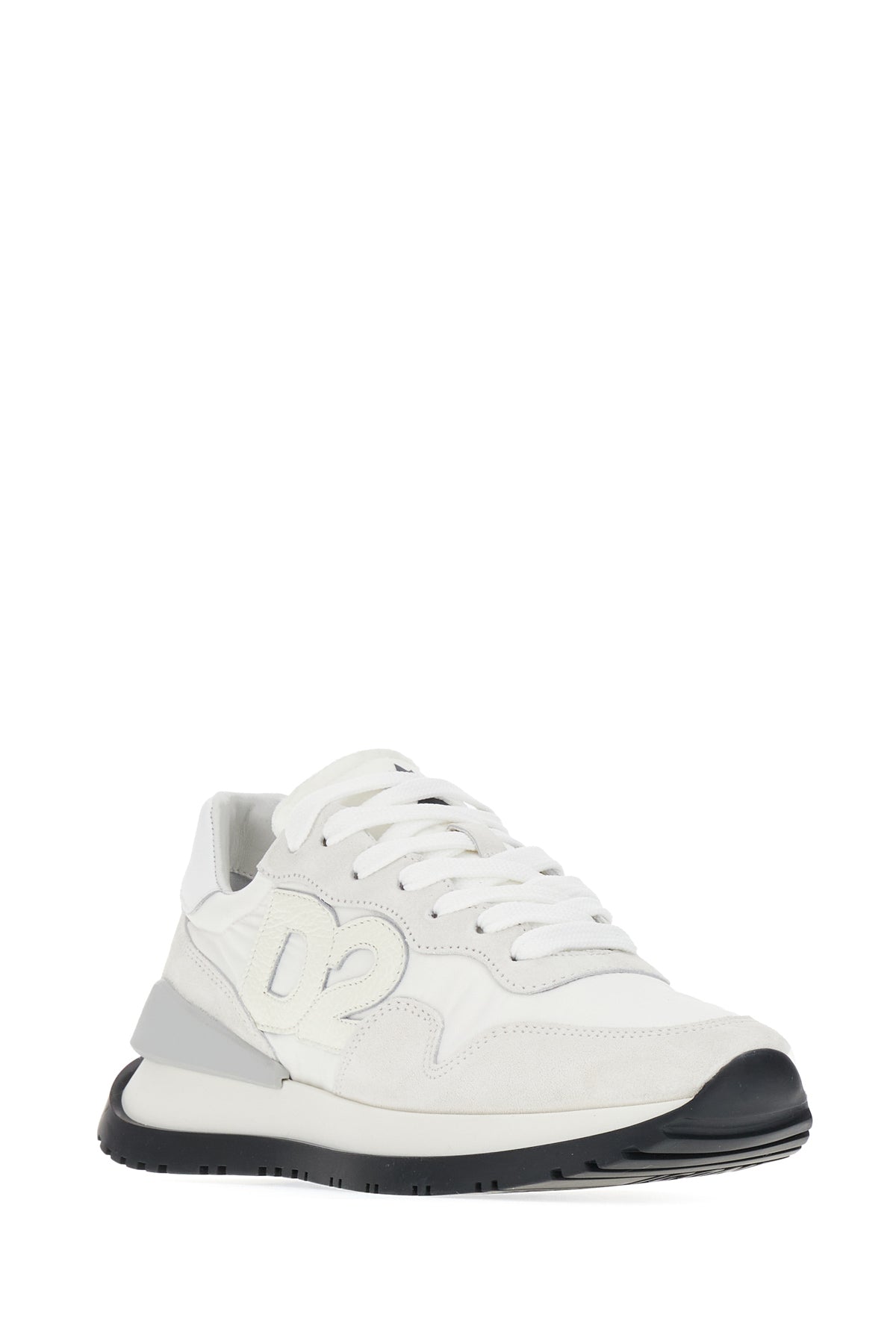 Dsquared2 Sneakers Running bicolor in pelle scamosciata e nylon, view 2