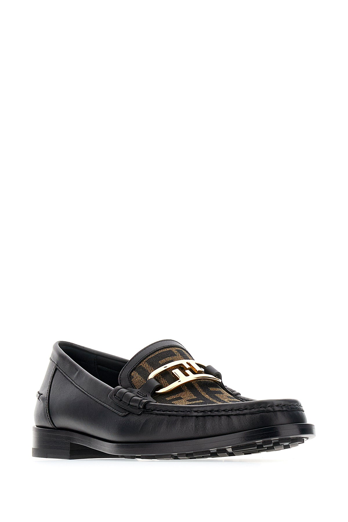 Fendi Mocassini O’Lock in pelle nera, view 2