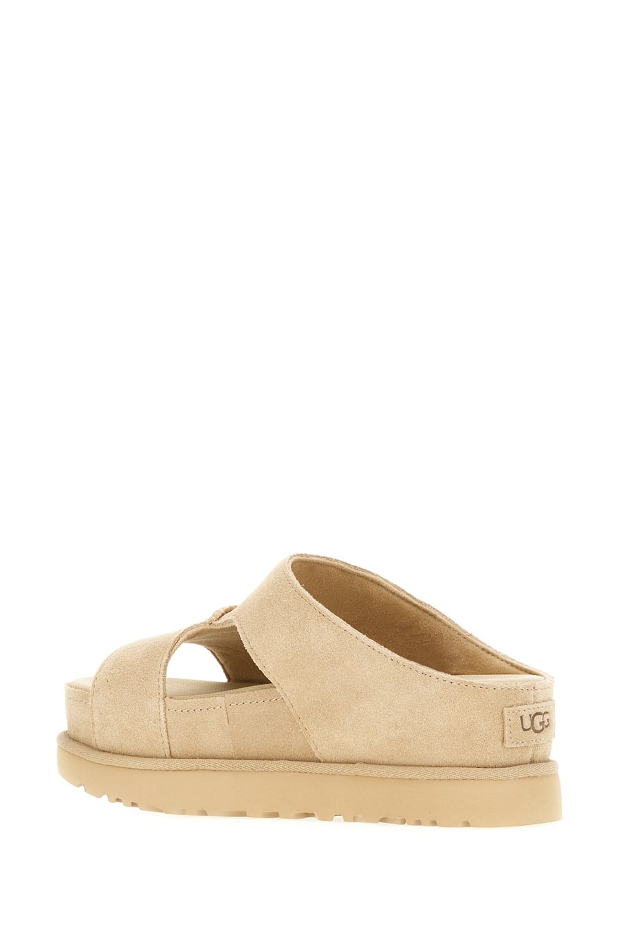 UGG Slippers Goldenstar in pelle scamosciata sand, view 3