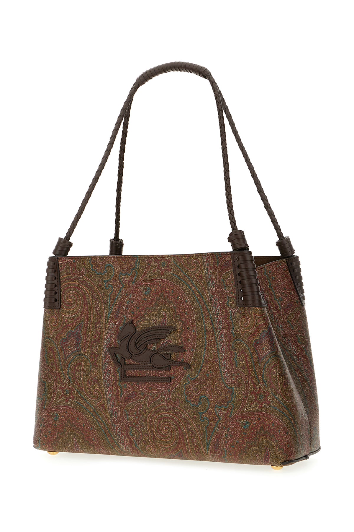 Etro Borsa a spalla Libra piccola in pelle stampata, view 2