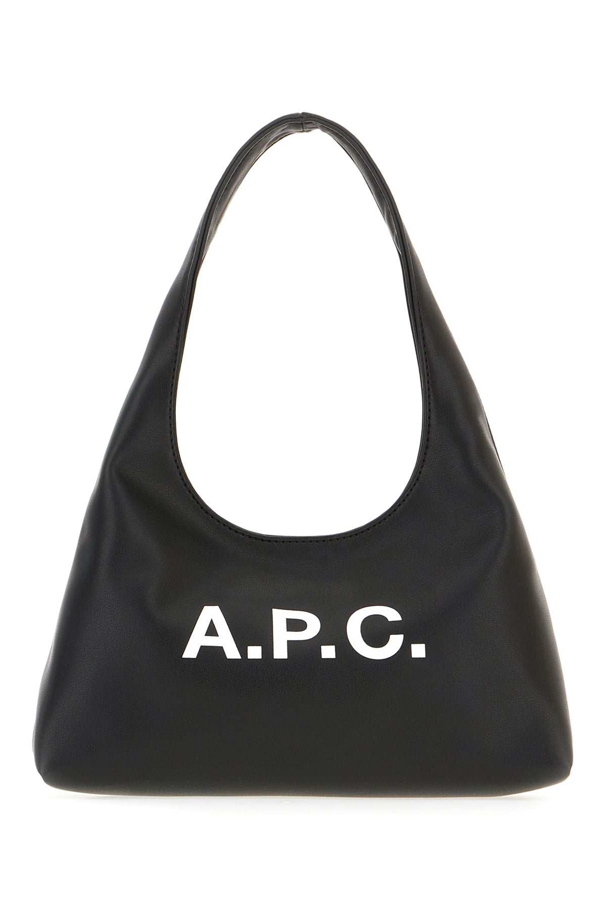 A.P.C. Borsa a mano in simil pelle nera