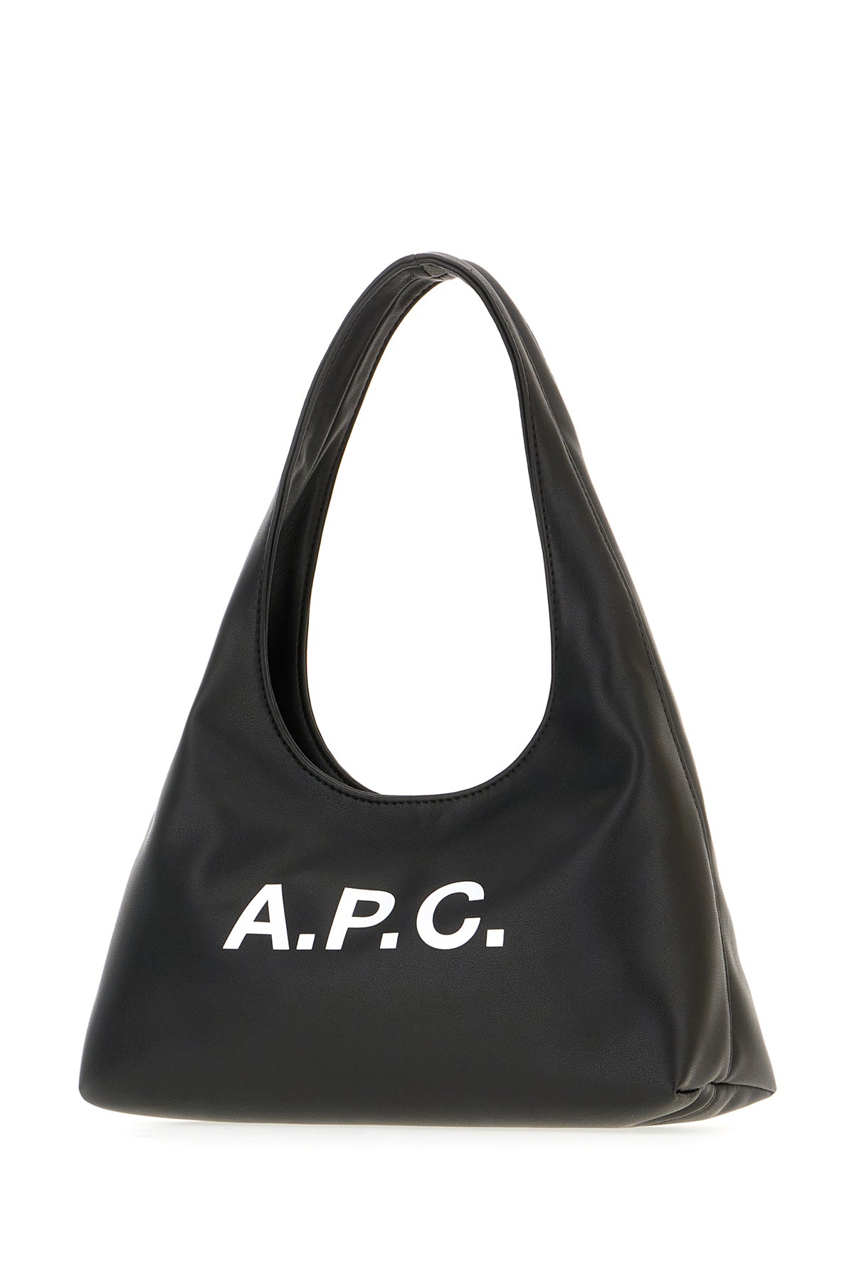 A.P.C. Borsa a mano in simil pelle nera, view 2