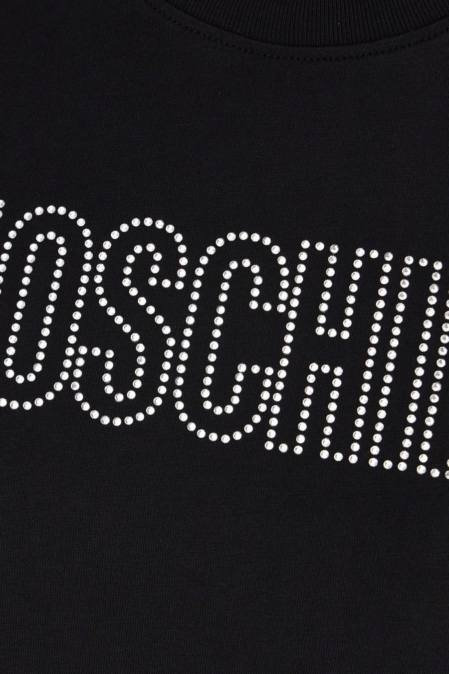 Moschino T-shirt in cotone nero, view 3