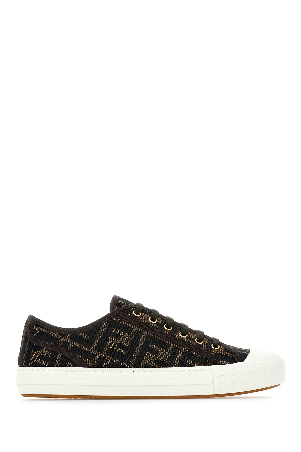 Fendi Sneakers Domino in misto nylon ricamato