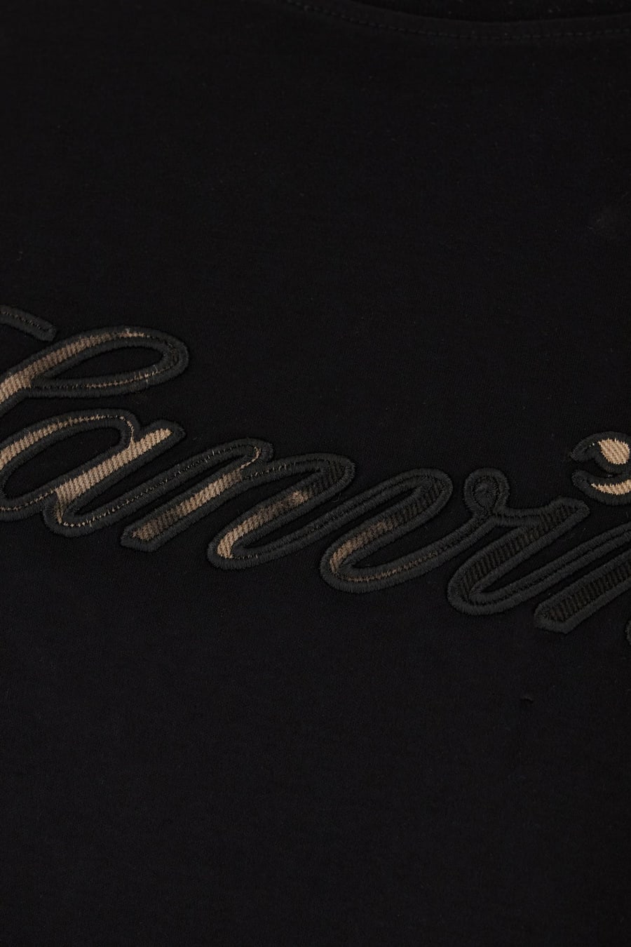 LANVIN T-shirt in cotone nero, view 3