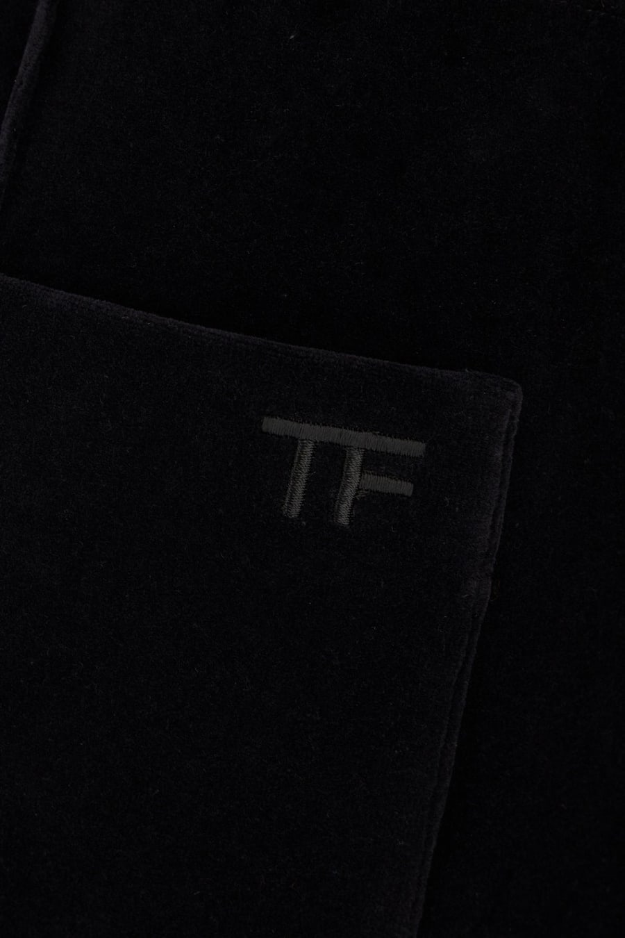 Tom Ford Pantalone in velluto nero, view 3