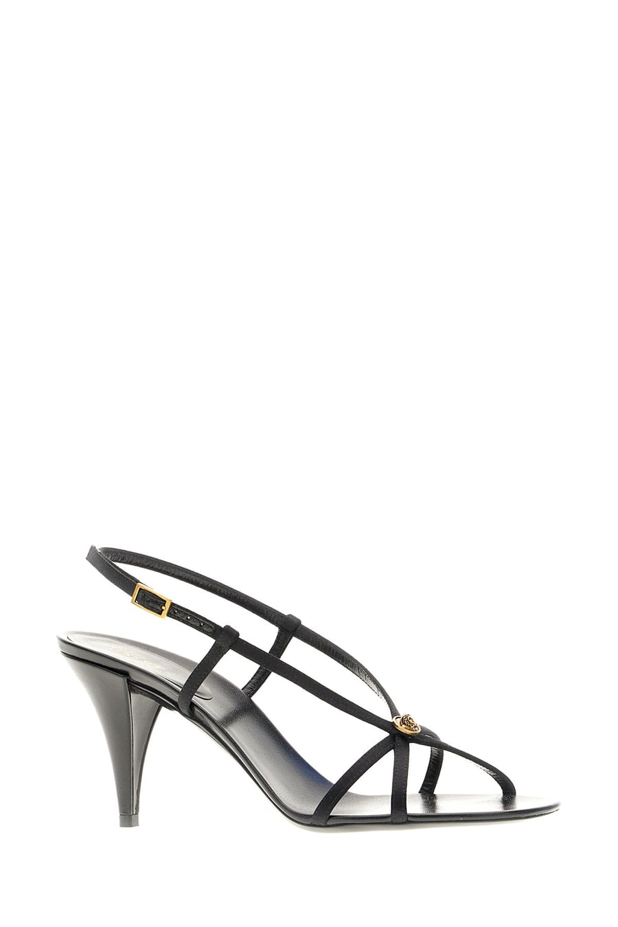 Versace Sandali in raso nero, view 2