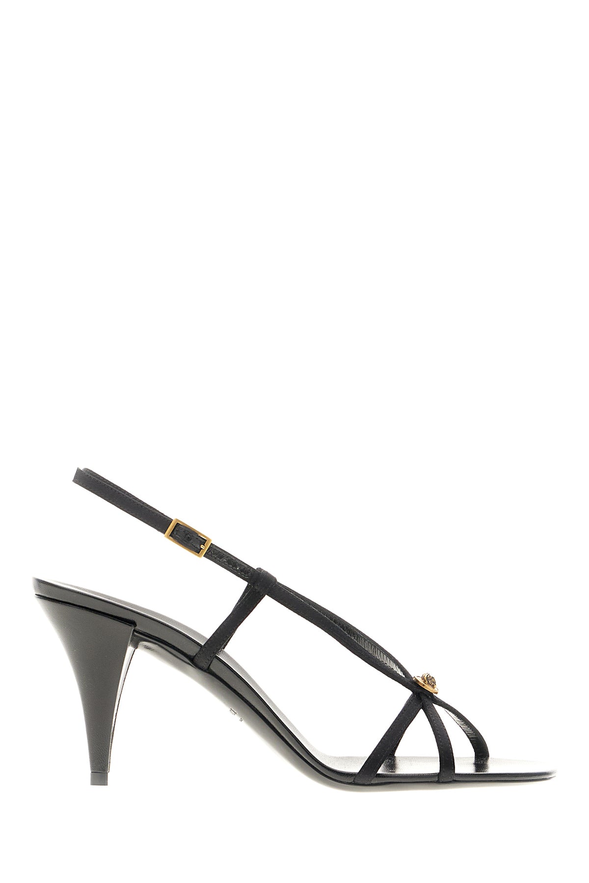 Versace Sandali in raso nero