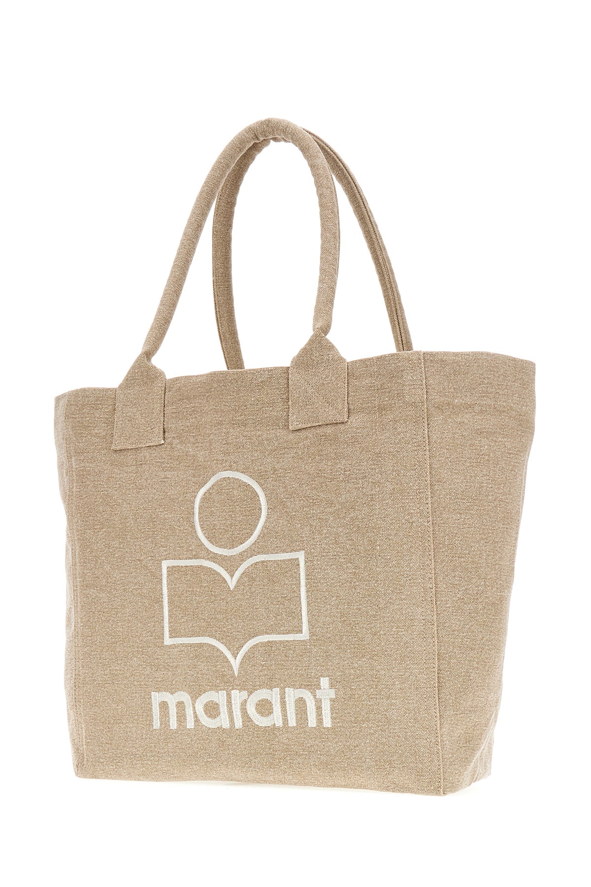 Isabel Marant Borsa shopping Yenky piccola in denim biscotto, view 2