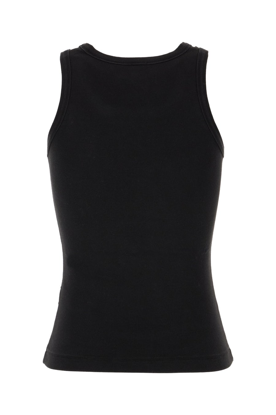 Diesel Top in cotone stretch nero, view 2