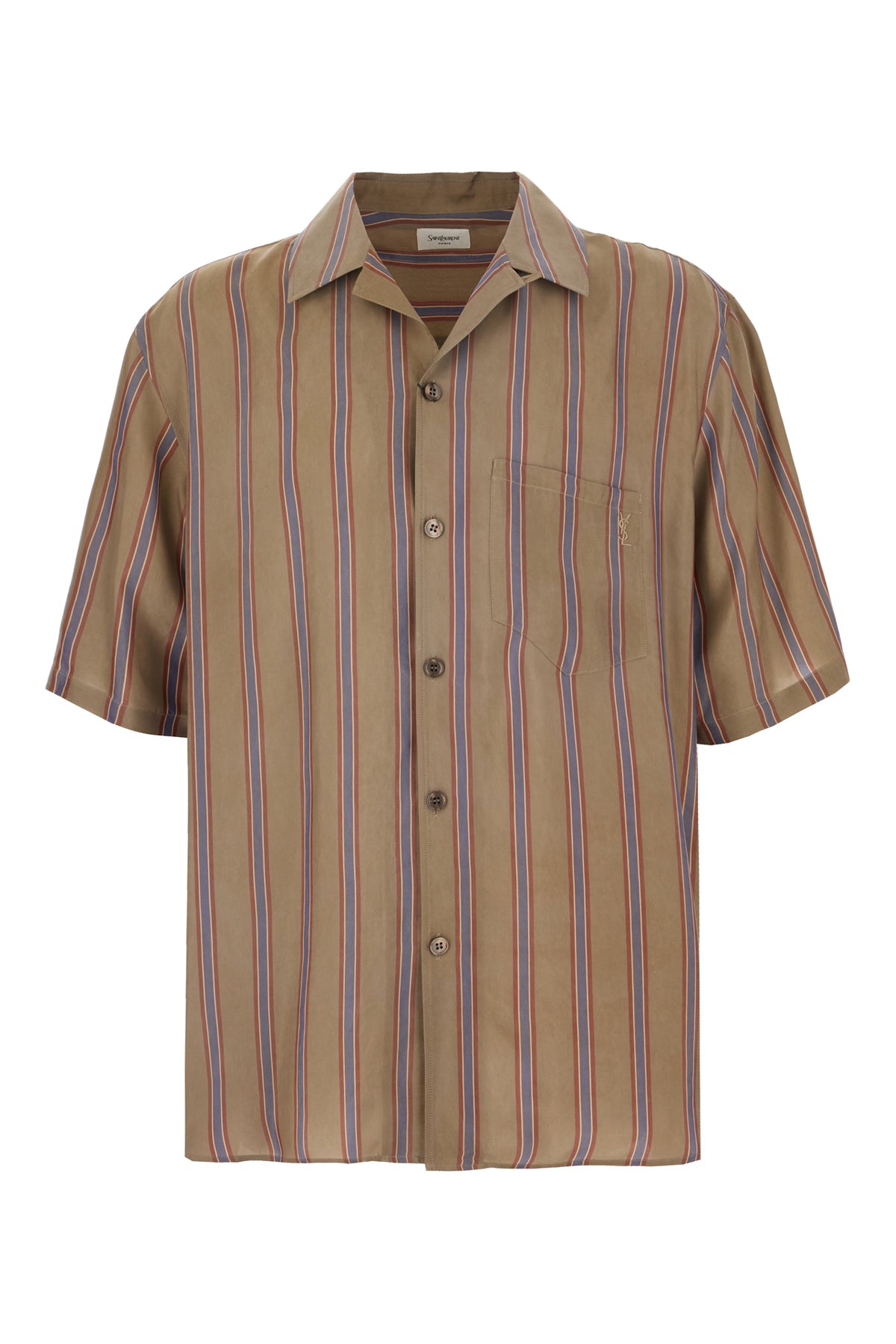 Saint Laurent Camicia in cupro stampato