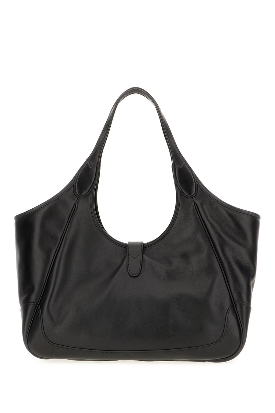 Gucci Borsa shopping Mercato grande in pelle nera, view 3