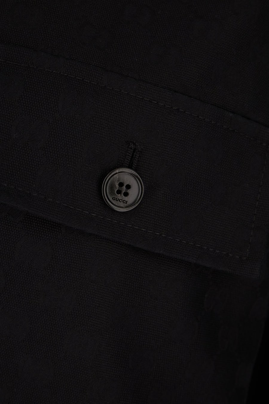 Gucci Giubbino in cotone nero, view 3