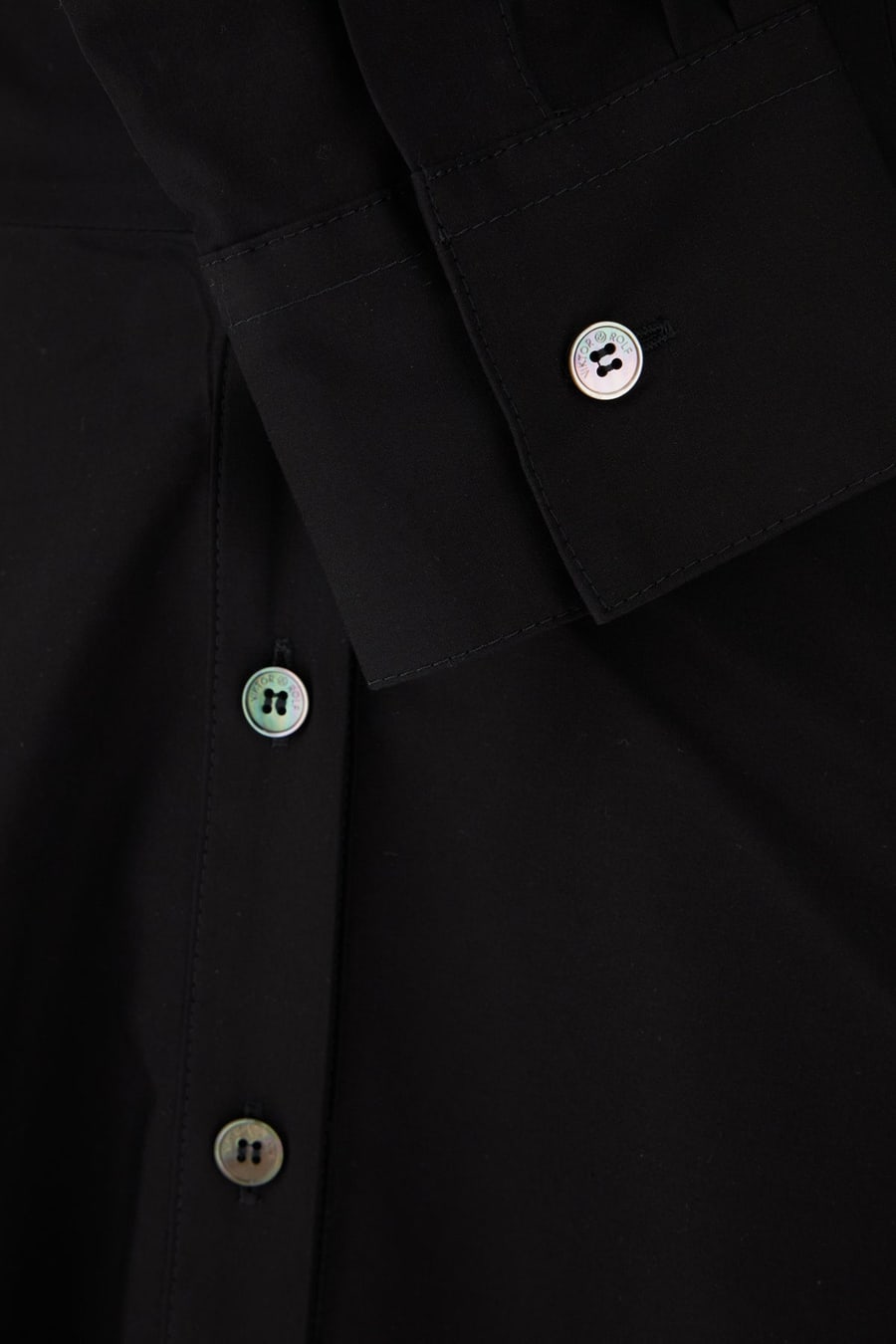 VIKTOR & ROLF Abito in cotone nero, view 3