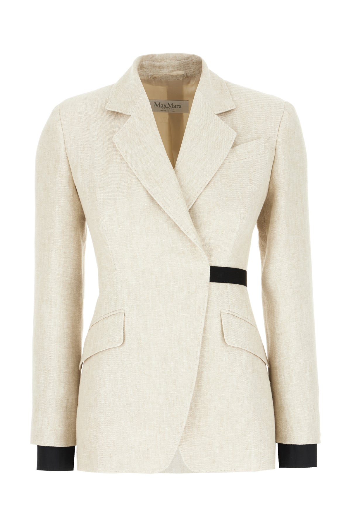 Max Mara Giacca in lino sabbia