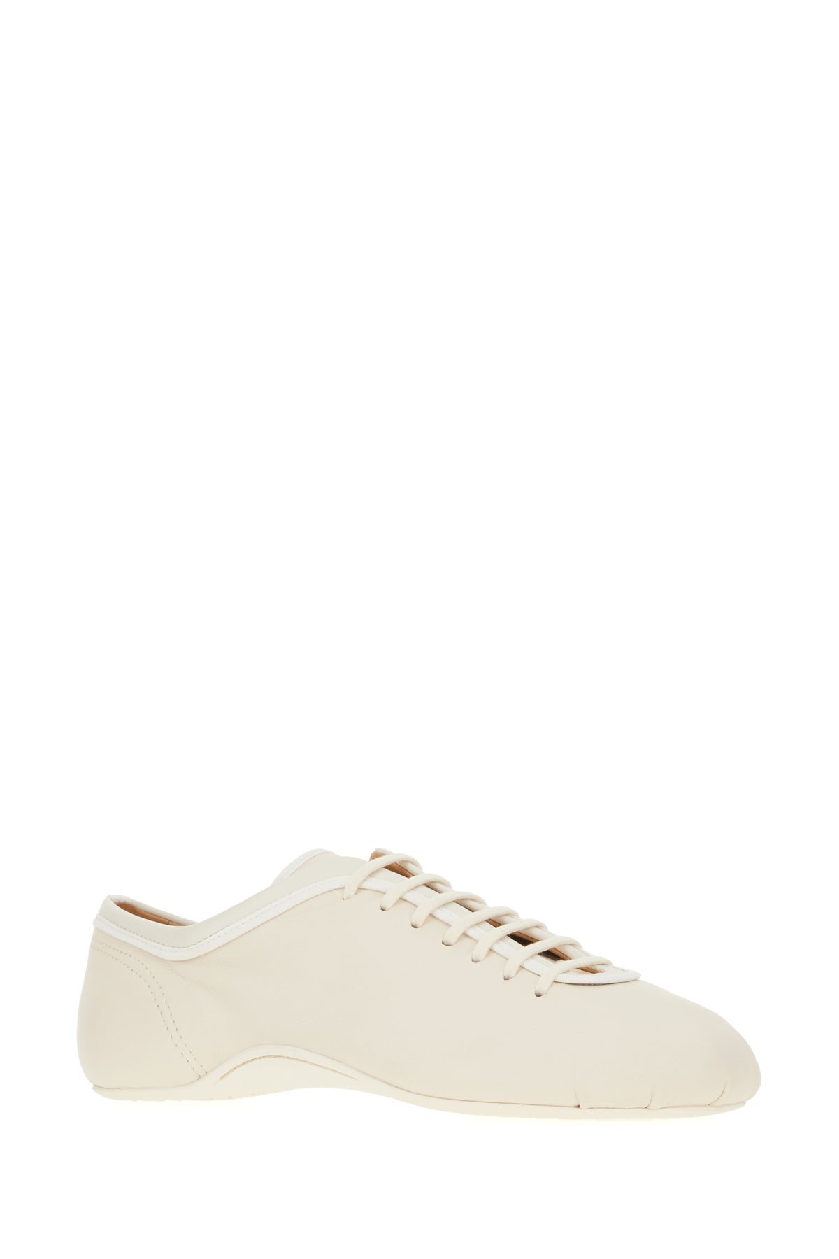 Dries Van Noten Sneakers Ballerina in pelle gesso, view 2