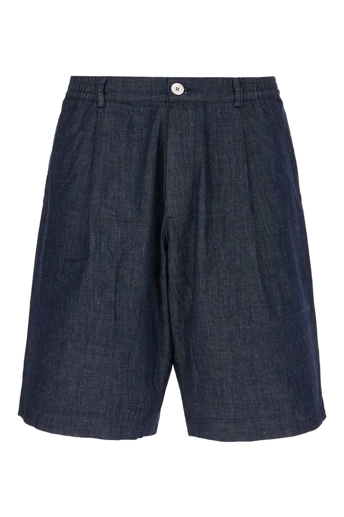 ALPHA STUDIO Bermuda in denim blu notte