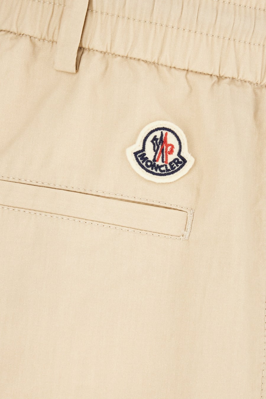 Moncler Bermuda in cotone beige, view 3