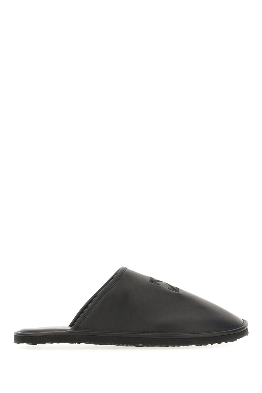 Off-White Slippers in pelle nera