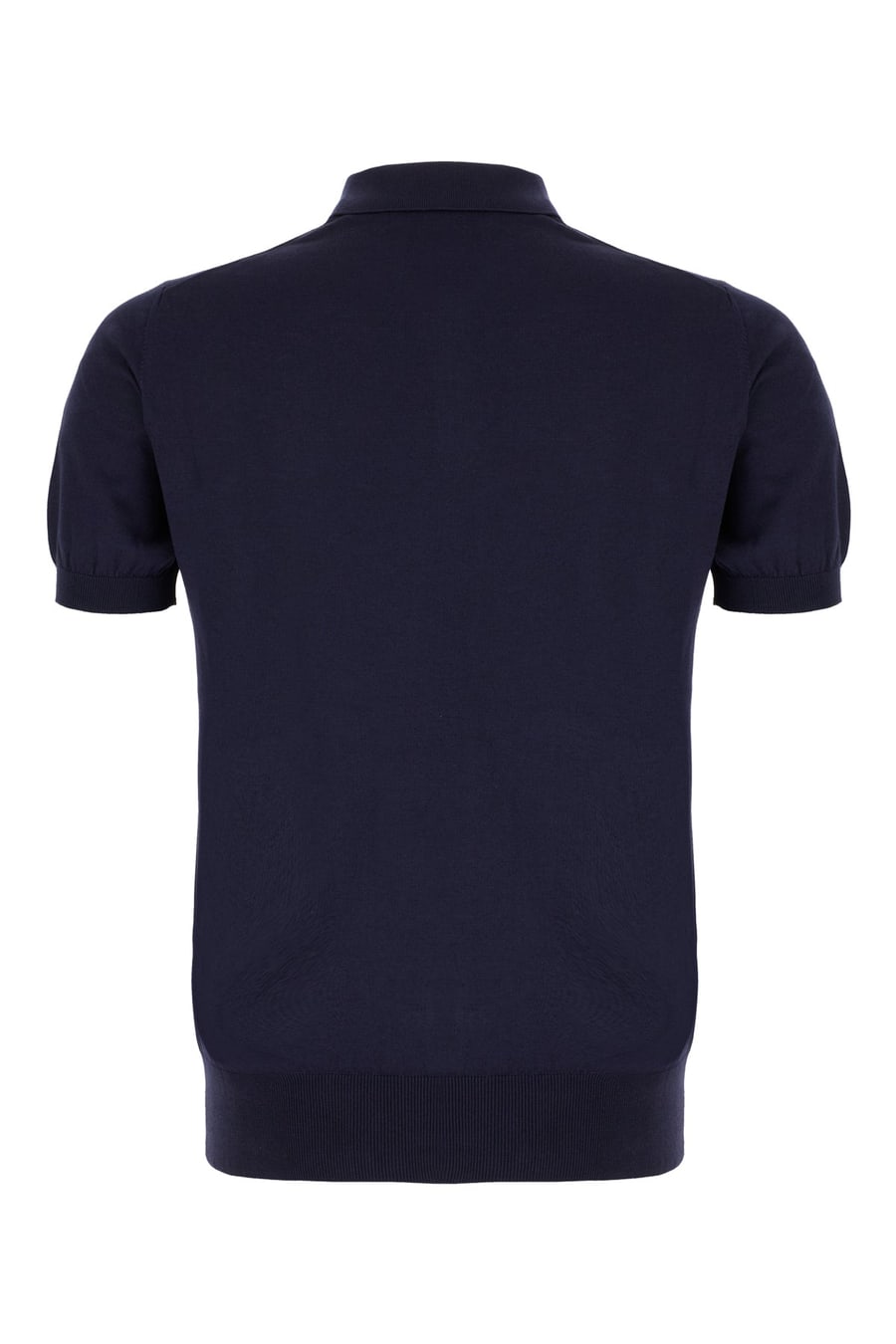 ALPHA STUDIO Polo in misto cotone blu notte, view 2