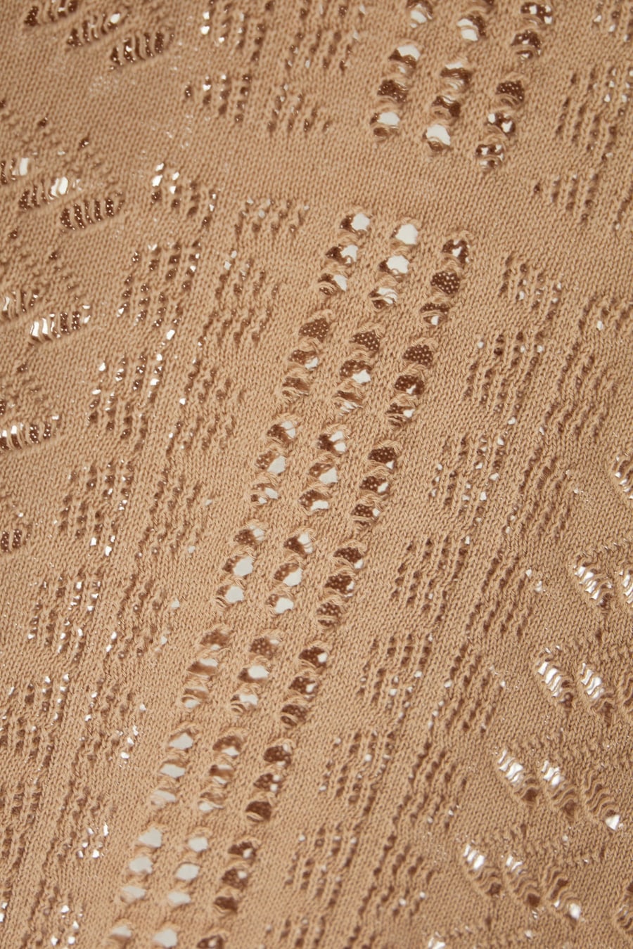 MALO Top in cotone biscotto, view 3