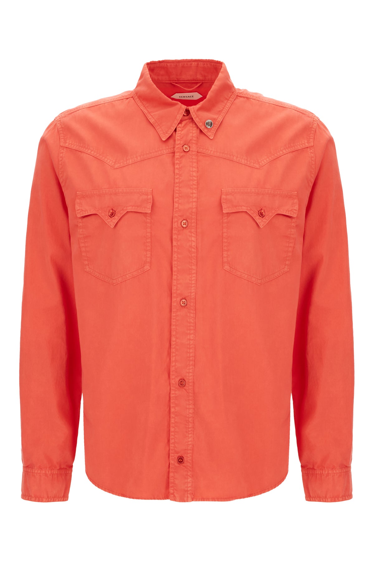 Versace Camicia in cotone corallo