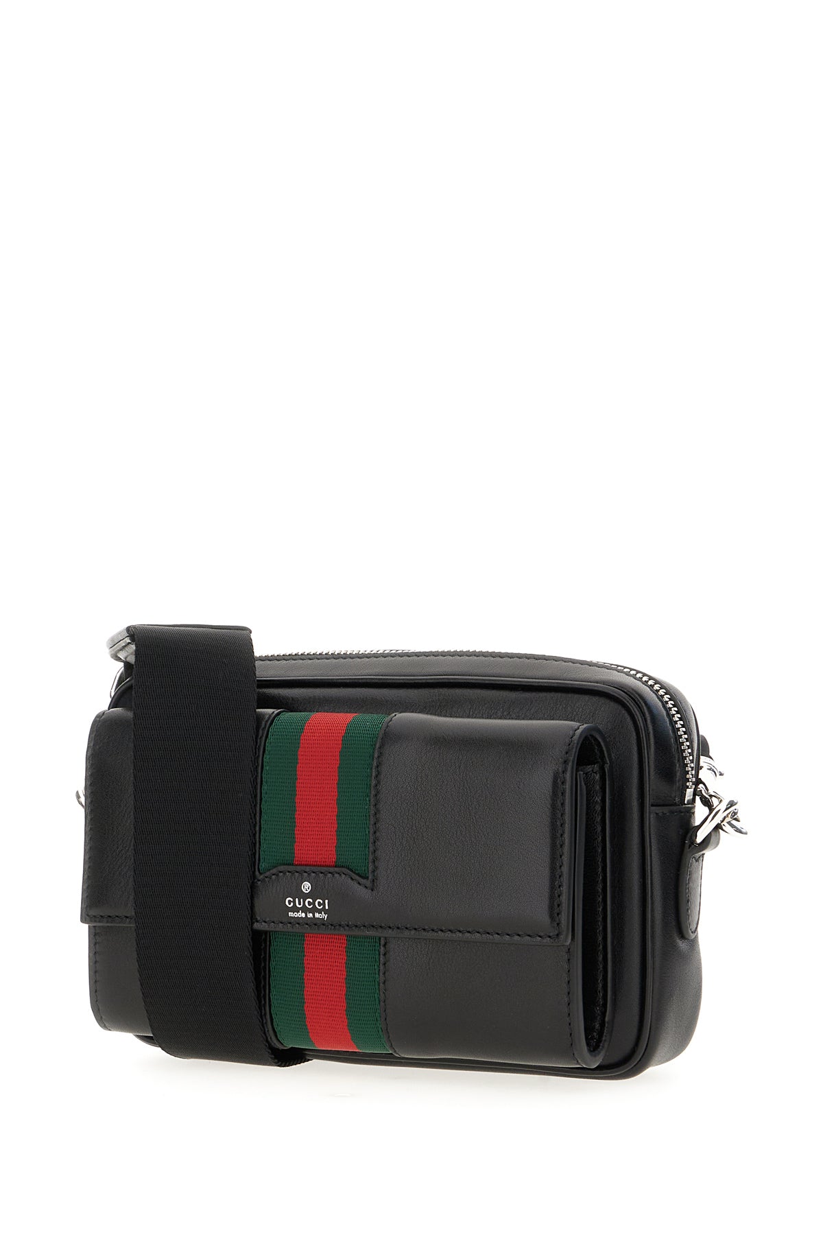 Gucci Borsa a tracolla in pelle nera, view 2