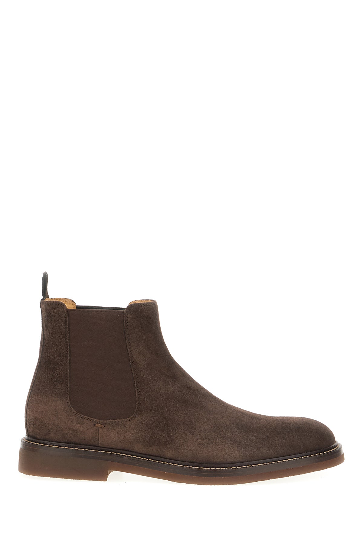 Brunello Cucinelli Stivaletti in pelle scamosciata marrone