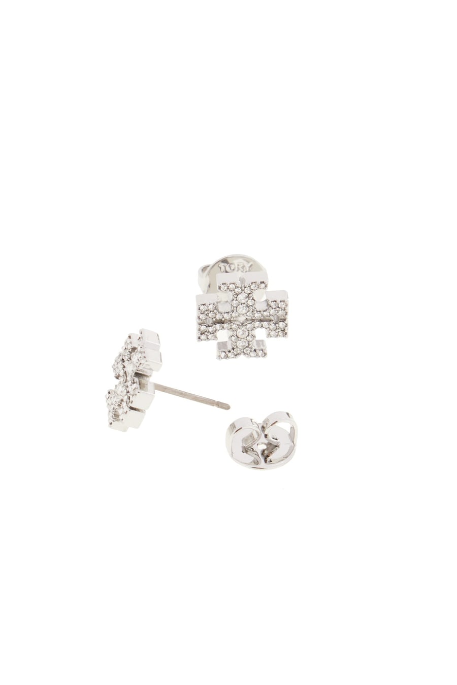 Tory Burch Orecchini Kira in ottone argento, view 3