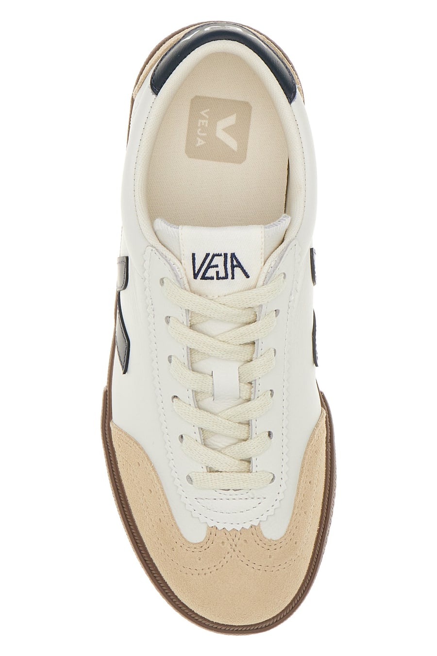 VEJA Sneakers Volley multicolor in pelle scamosciata e tessuto, view 4
