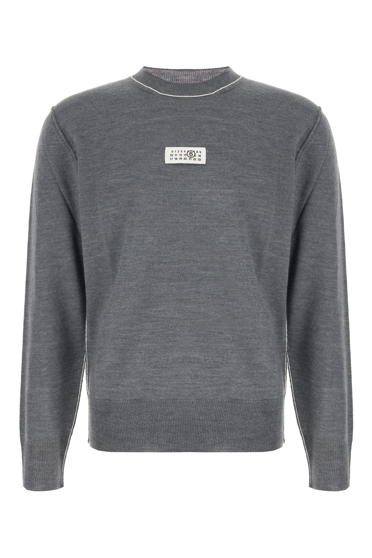 MM6 Maglione in misto lana grigia