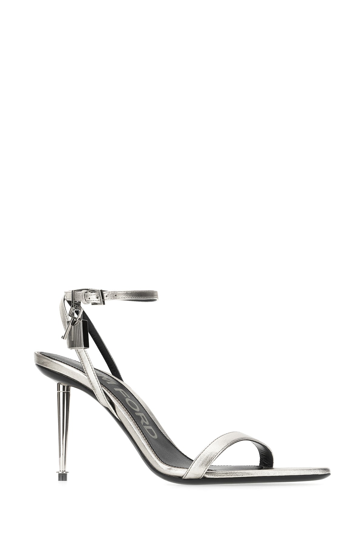 Tom Ford Sandali in pelle argento, view 2